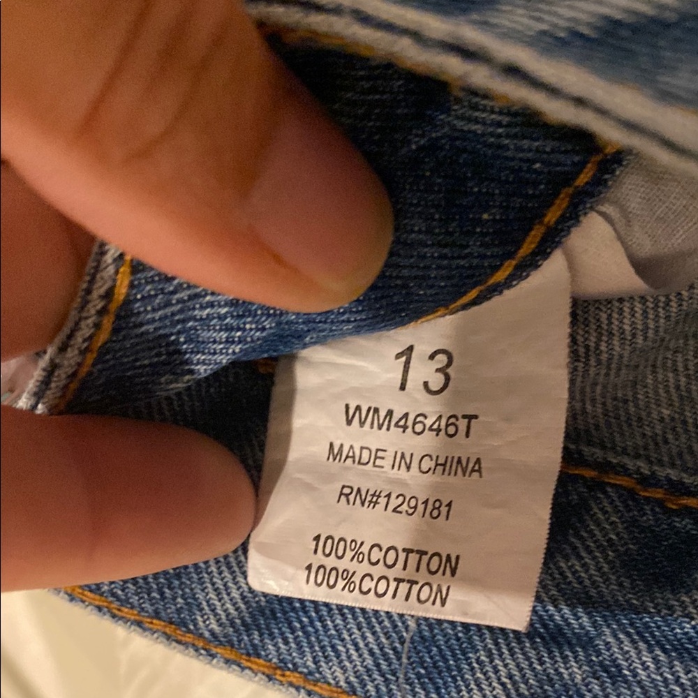 Fashion Nova Blue Distressed Wide Leg Jeans - Picture 4 of 14